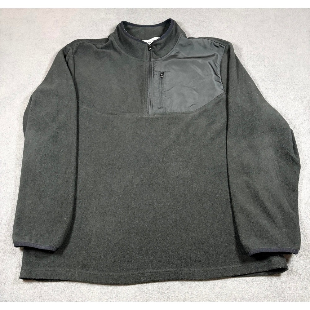Starter Fleece Pullover Mens XL Black 1/4 Zip